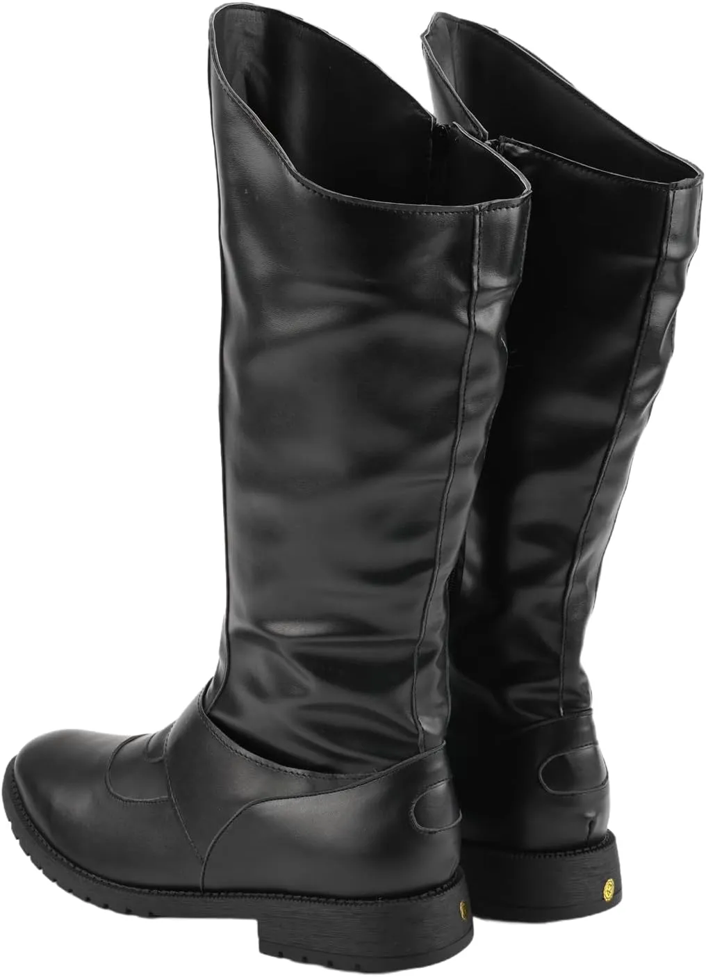 Mens Renaissance Tall Boots Pirate Medieval Leather Shoes Halloween Cosplay Riding Long Boot