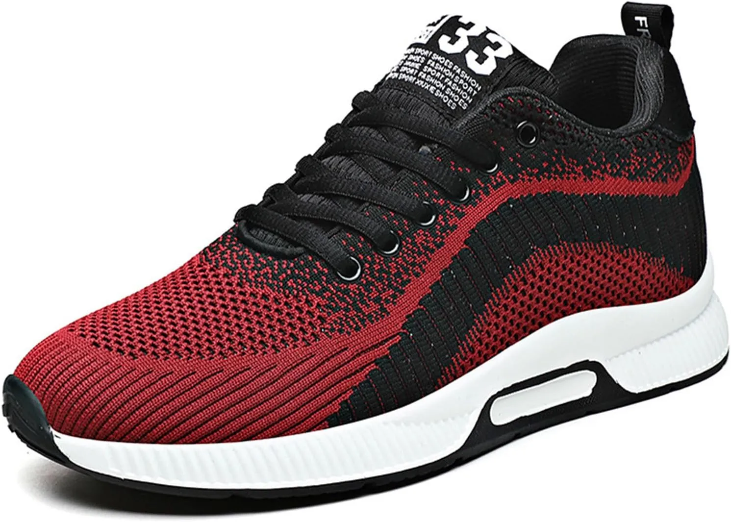 Mens Slip On Sneakers Non Slip Walking Shoes Lightweight Athletic Shoes Casual Running Shoe Increase Height 6/8/10CM