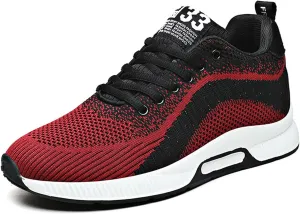 Mens Slip On Sneakers Non Slip Walking Shoes Lightweight Athletic Shoes Casual Running Shoe Increase Height 6/8/10CM