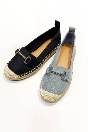 METALLIC LINK  ESPADRILLES FLATS