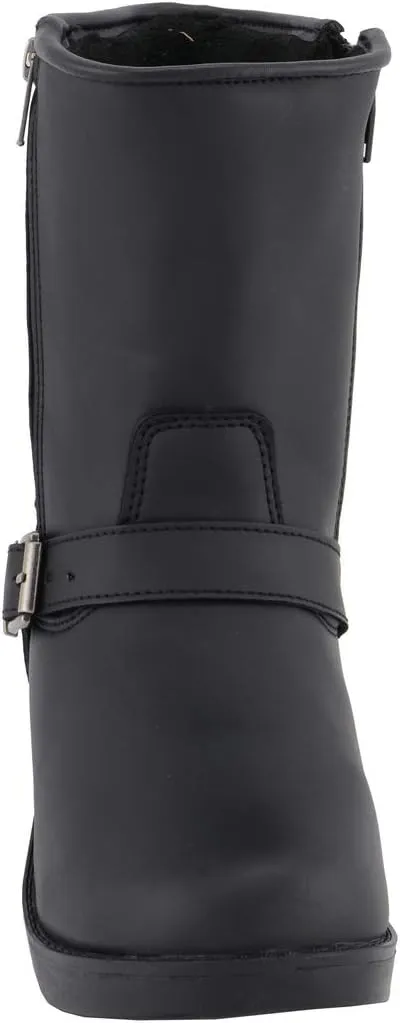 Milwaukee Leather MBL9475 Women's Classic Black Engineer Style Fashion Motorcycle Riding Boots w/Side Zipper - 9