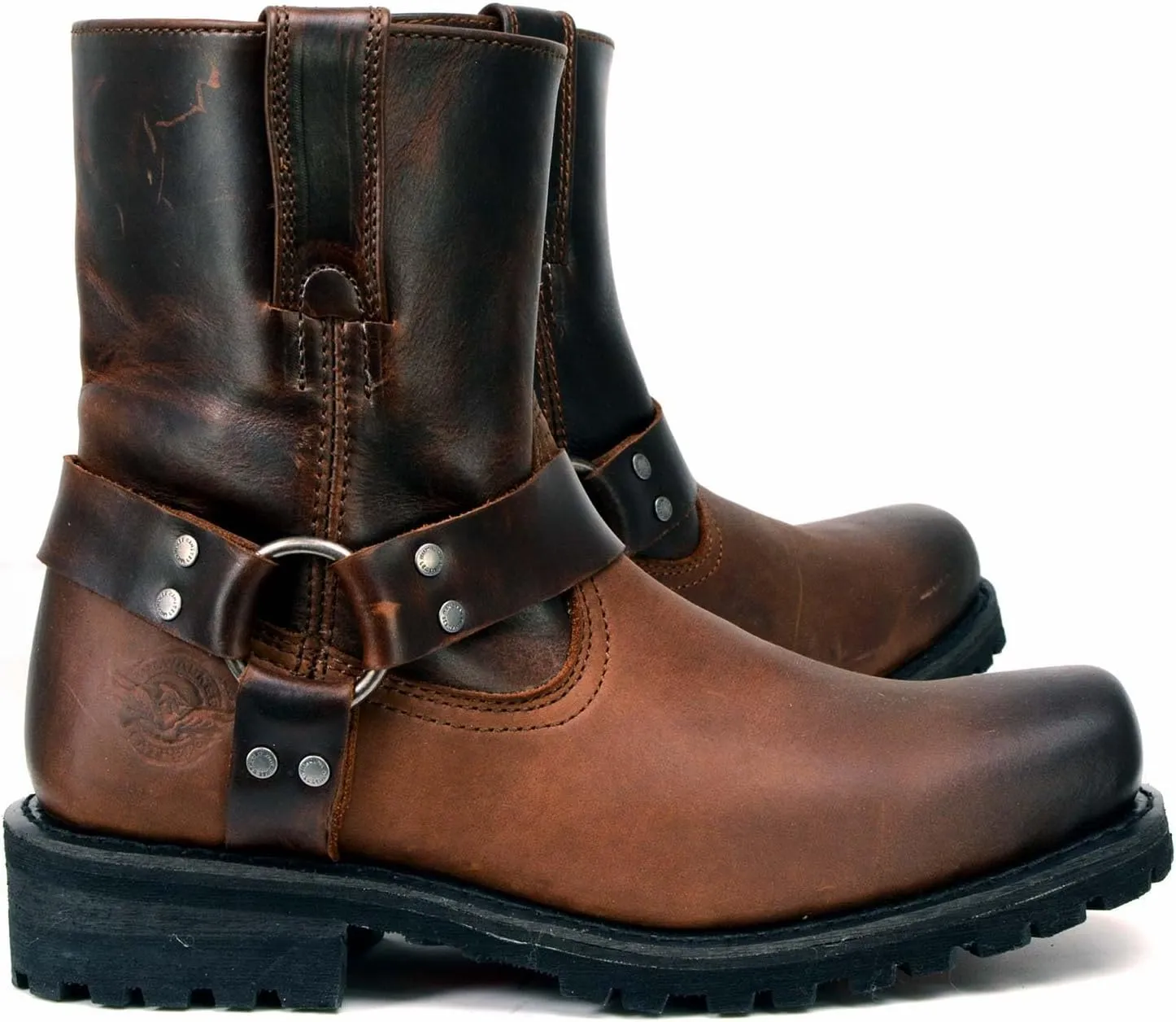Milwaukee Leather Men's Classic Premium Leather Harness Motorcycle Boots Collection - 11.5