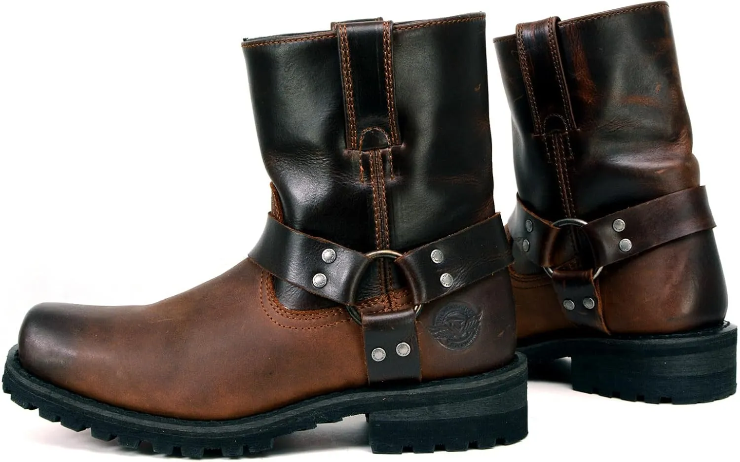 Milwaukee Leather Men's Classic Premium Leather Harness Motorcycle Boots Collection - 11.5