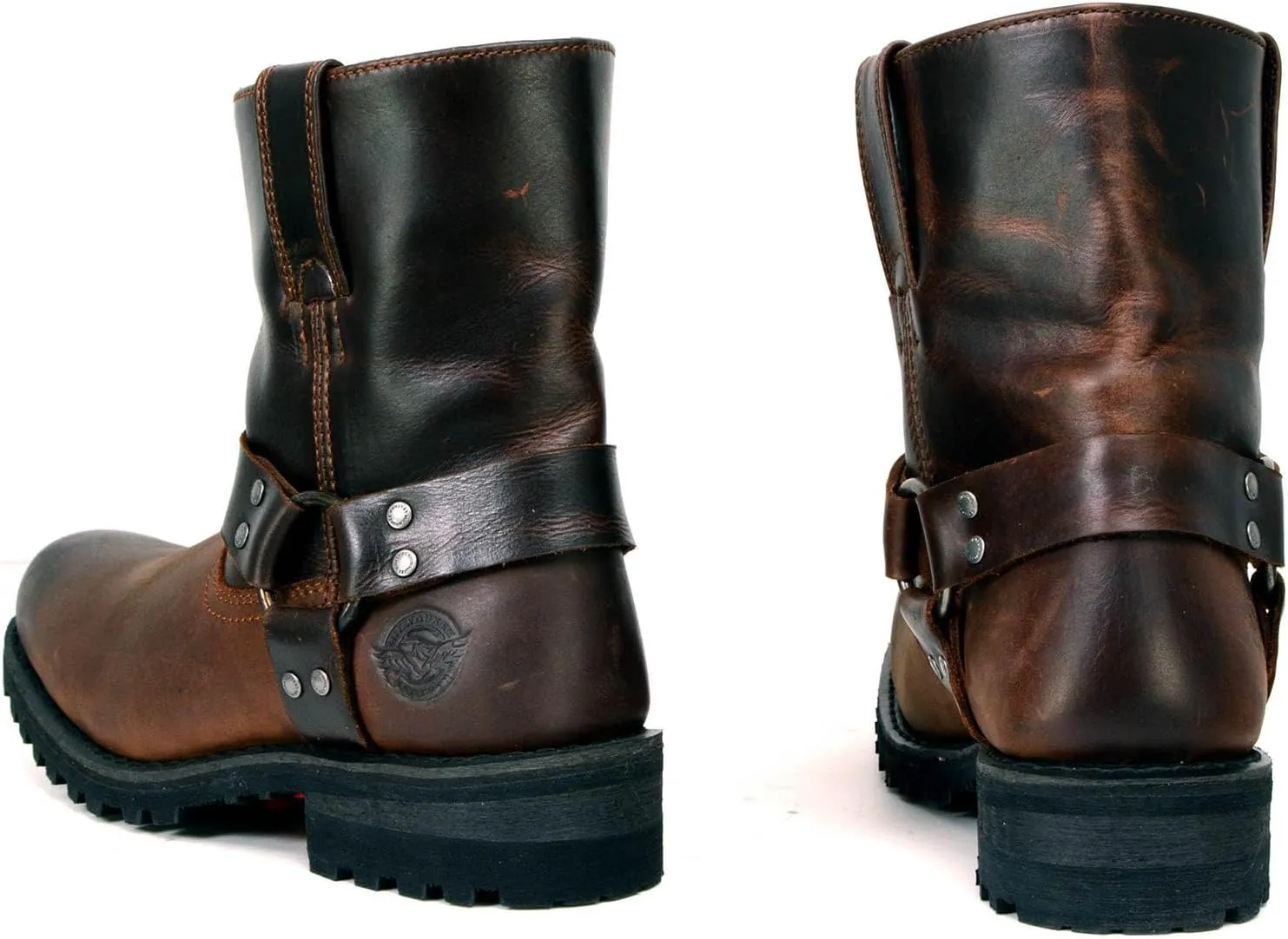 Milwaukee Leather Men's Classic Premium Leather Harness Motorcycle Boots Collection - 11.5
