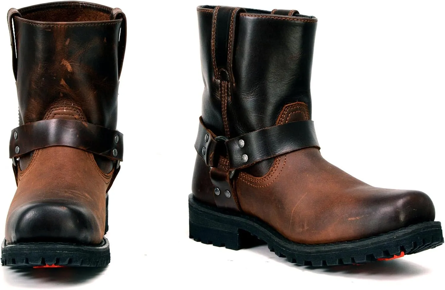 Milwaukee Leather Men's Classic Premium Leather Harness Motorcycle Boots Collection - 11.5