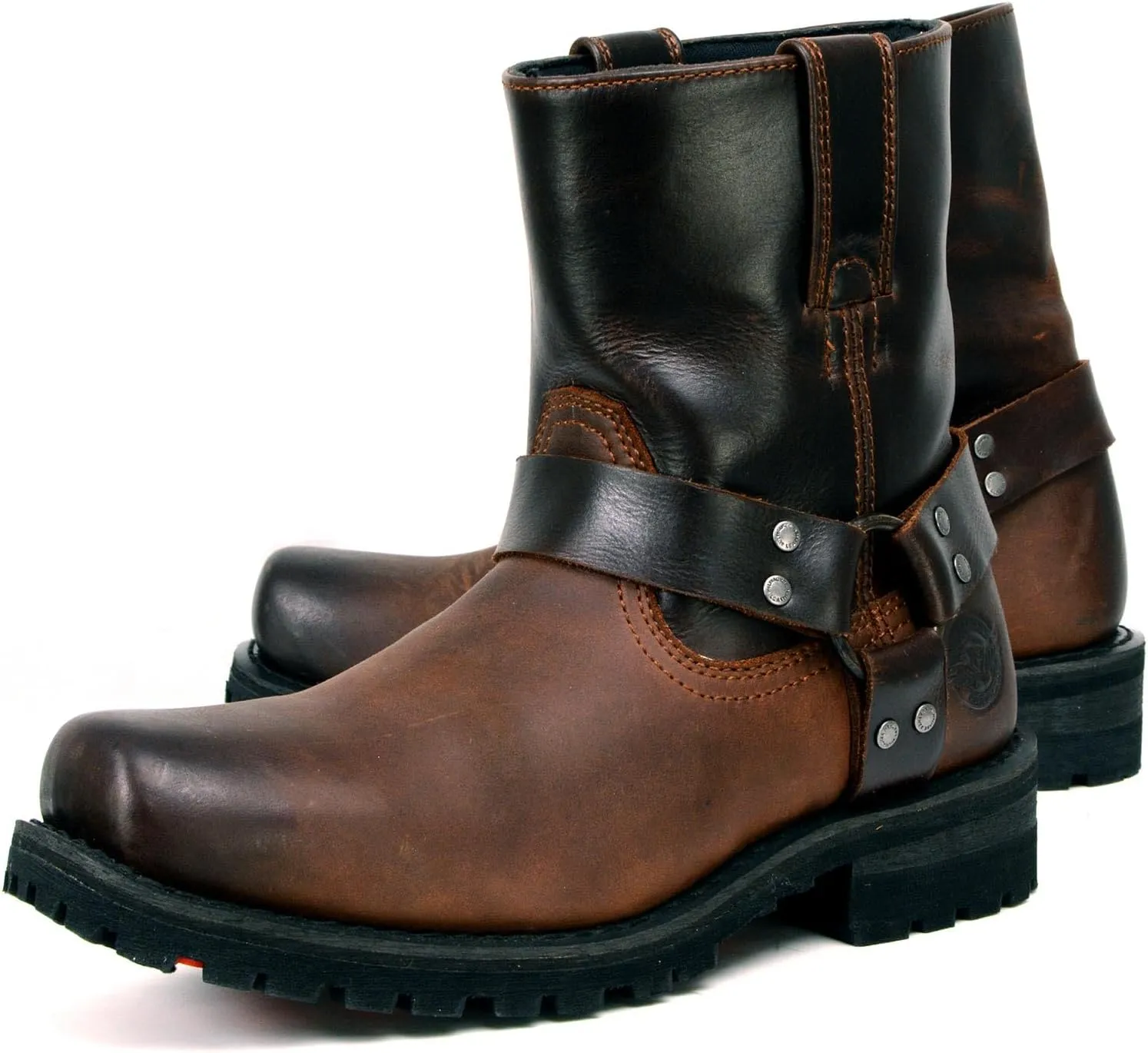 Milwaukee Leather Men's Classic Premium Leather Harness Motorcycle Boots Collection - 11.5