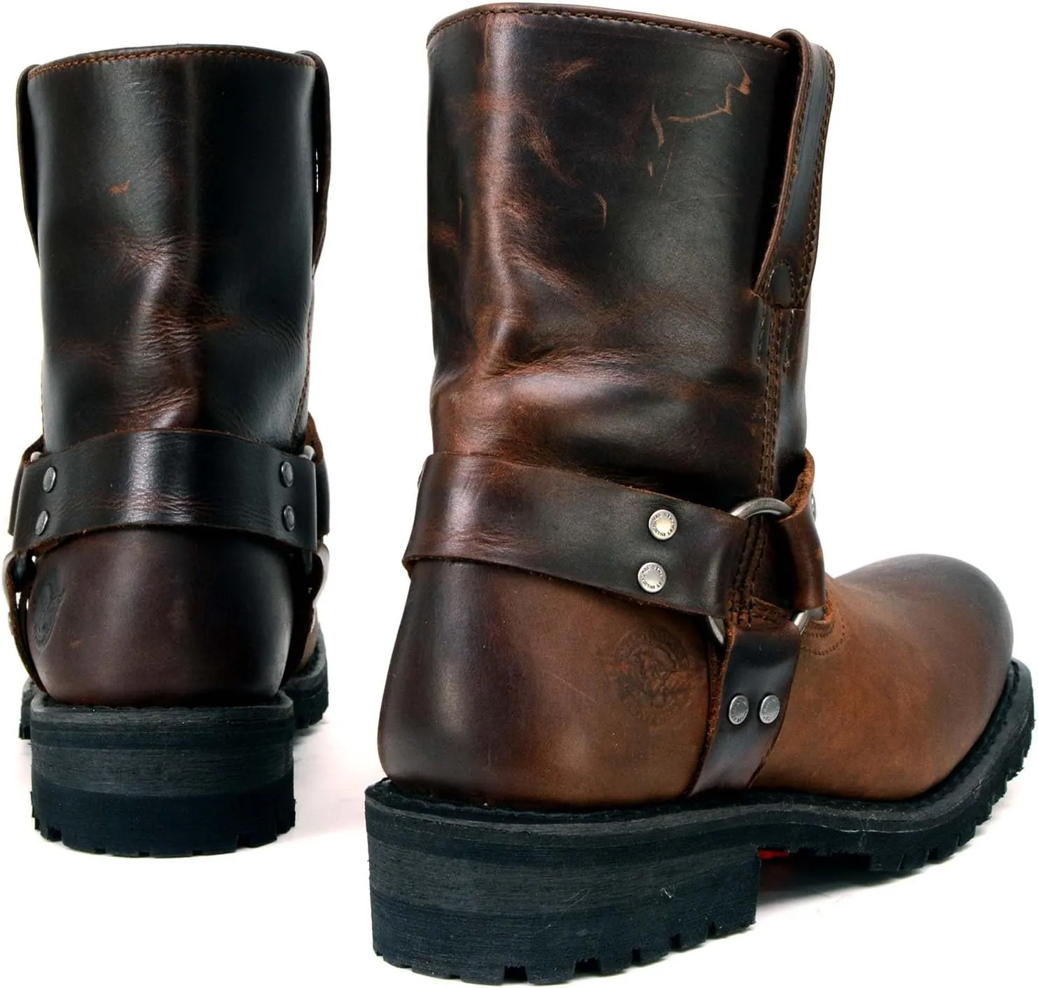 Milwaukee Leather Men's Classic Premium Leather Harness Motorcycle Boots Collection - 11.5