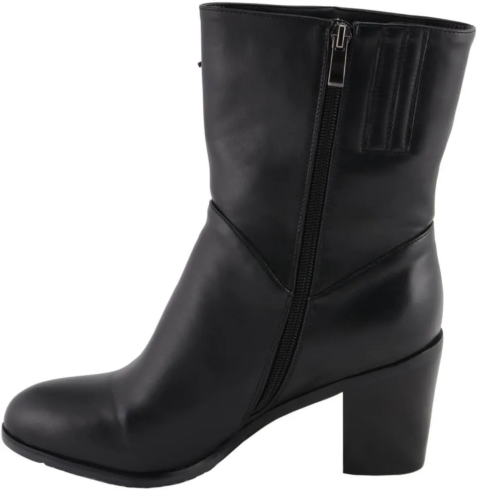 Milwaukee Leather Women's Black Lace-Side Fashion Motorcycle Riding Boots MBL9436