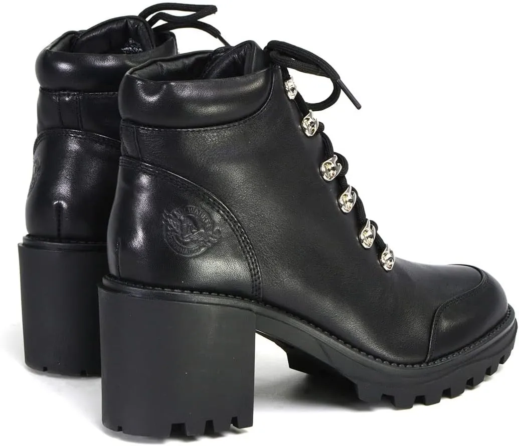 Milwaukee Leather Women's Premium Leather Classic Casual Fashion Biker Motorcycle Boots Collection - 9