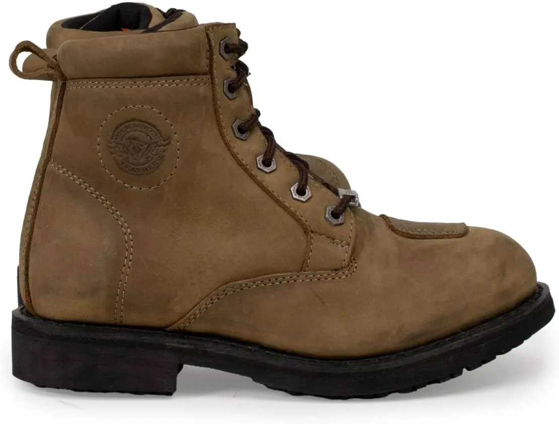Milwaukee Leather Women's Premium Leather Classic Motorcycle Riding Boots Lace-Up Shoes MBL9322 MBL9323