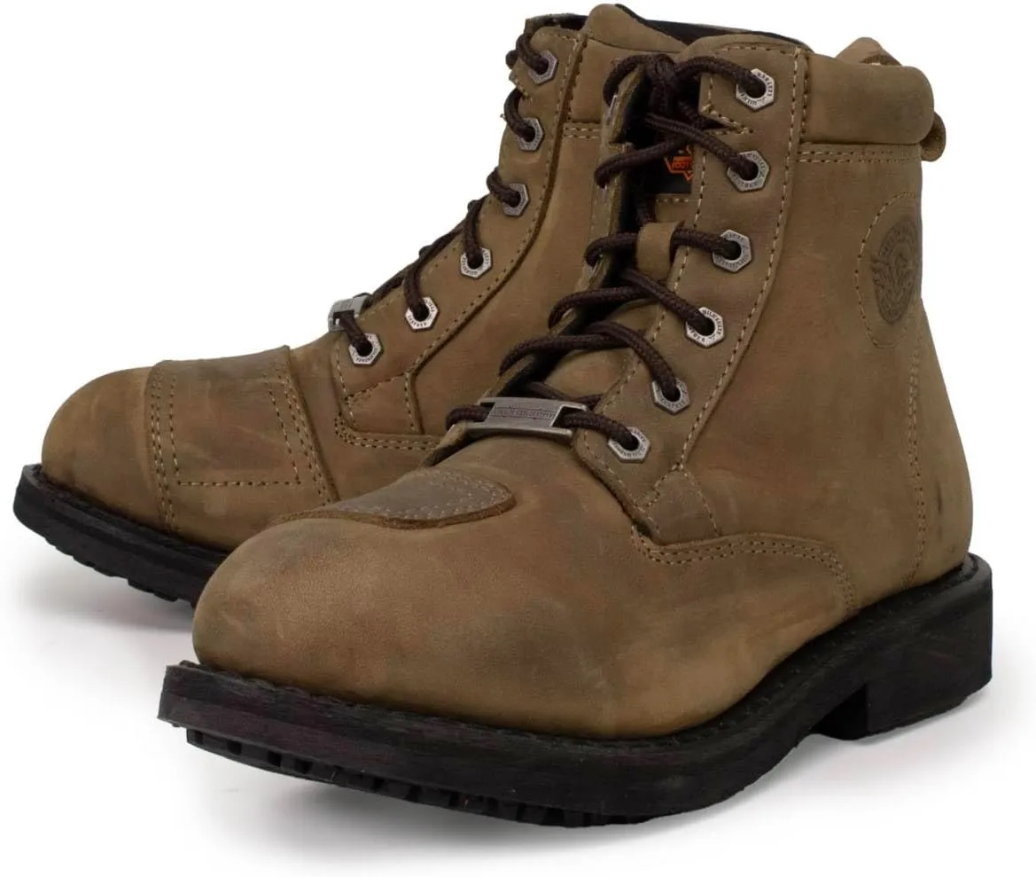Milwaukee Leather Women's Premium Leather Classic Motorcycle Riding Boots Lace-Up Shoes MBL9322 MBL9323