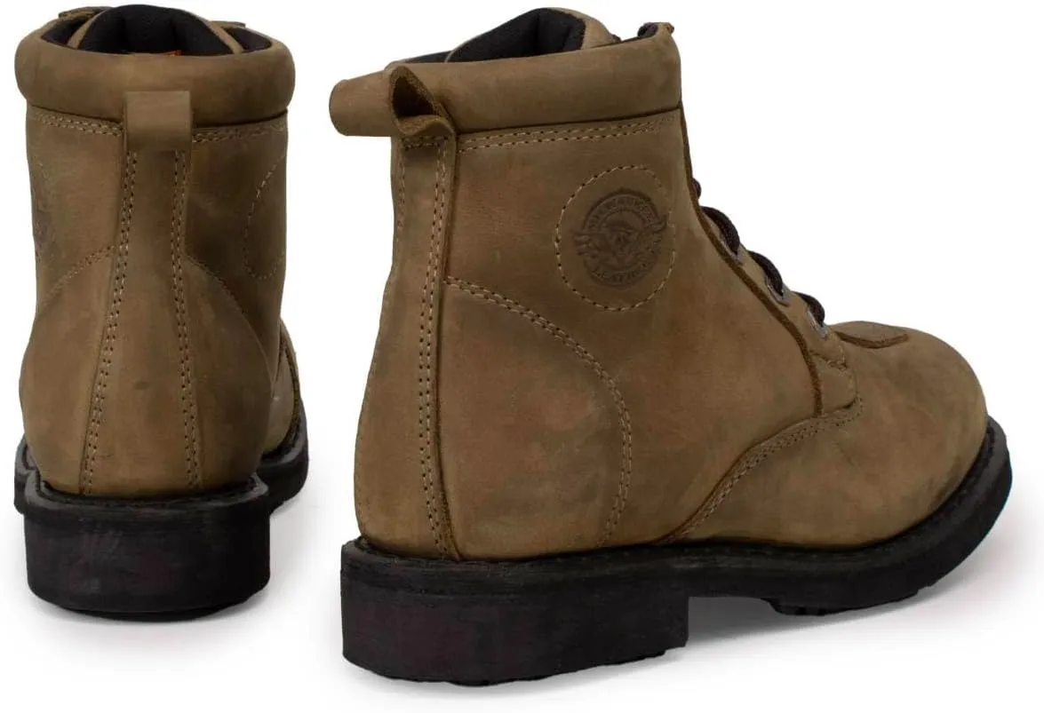 Milwaukee Leather Women's Premium Leather Classic Motorcycle Riding Boots Lace-Up Shoes MBL9322 MBL9323