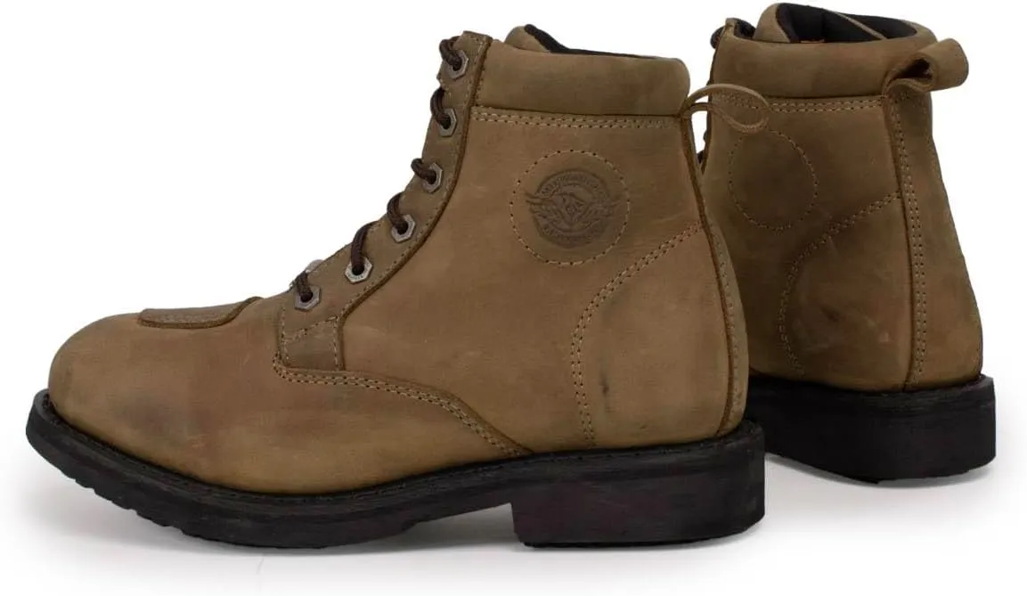 Milwaukee Leather Women's Premium Leather Classic Motorcycle Riding Boots Lace-Up Shoes MBL9322 MBL9323