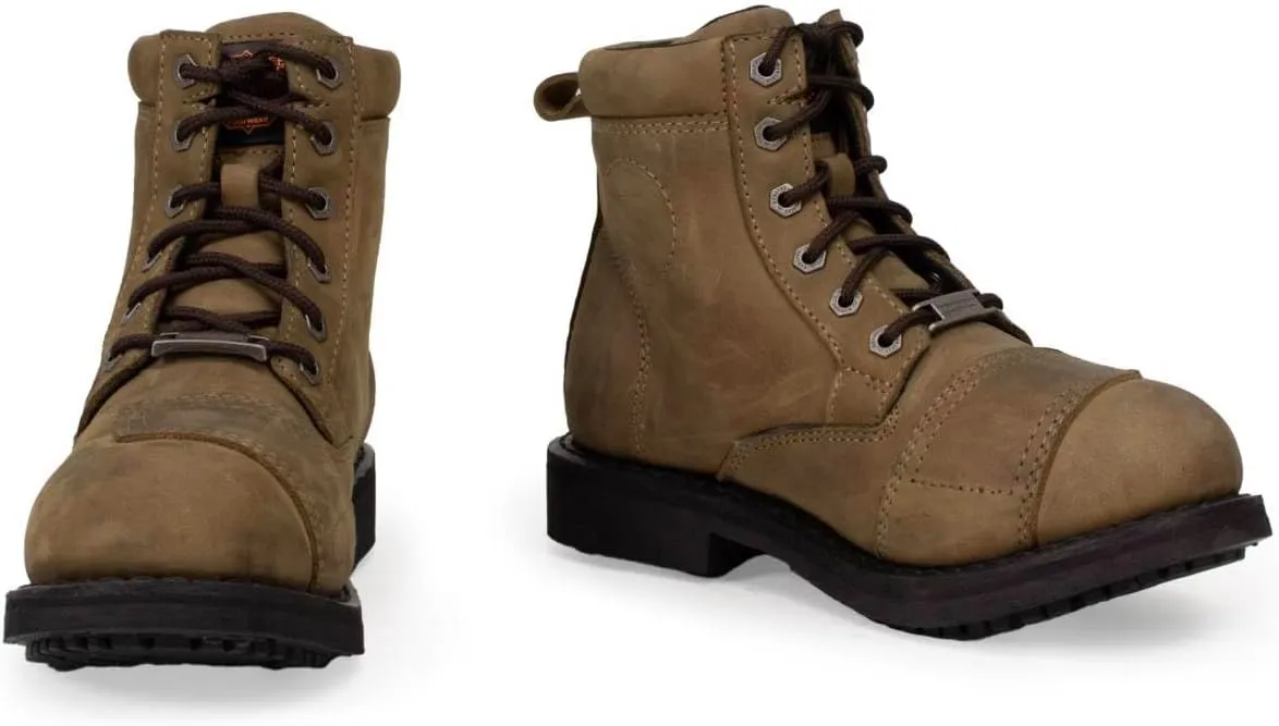 Milwaukee Leather Women's Premium Leather Classic Motorcycle Riding Boots Lace-Up Shoes MBL9322 MBL9323