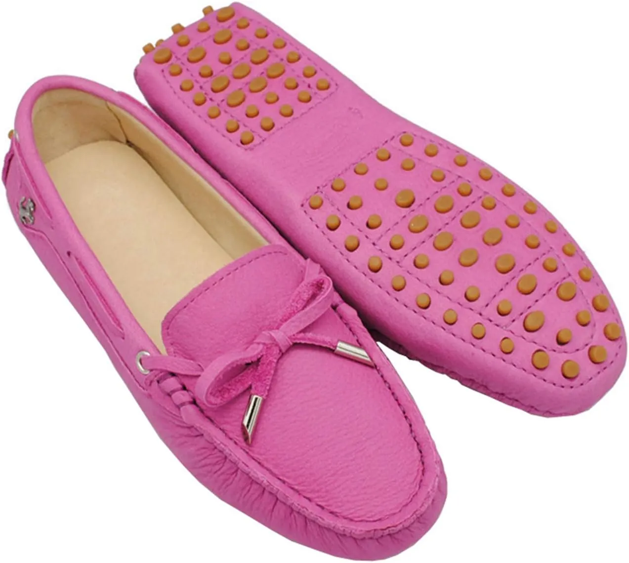 Minishion Boat Shoes for Women Comfortable Leather Loafers YB96010