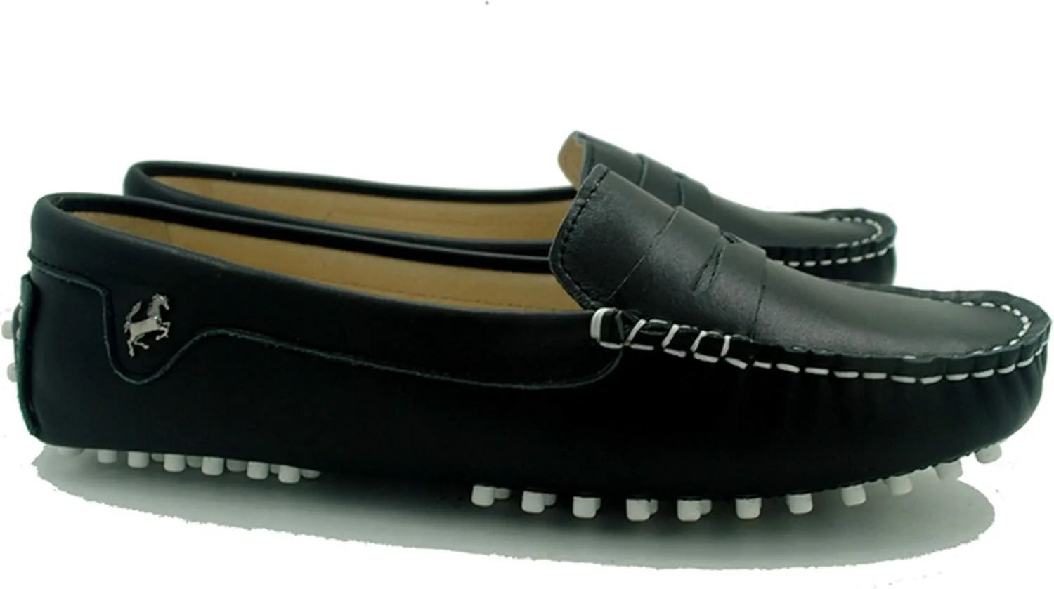 Minishion Womens Penny Loafers Quality Leather Dress Slip-ons Flats YB96018