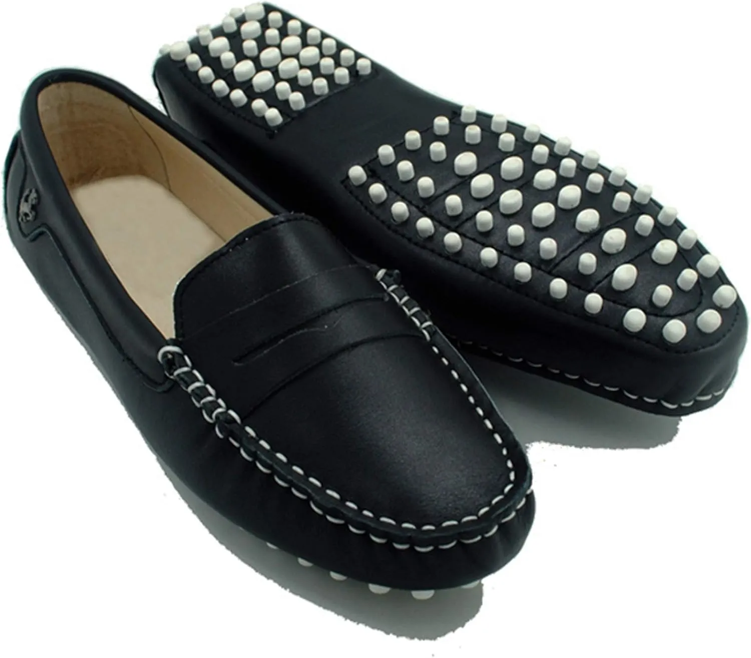 Minishion Womens Penny Loafers Quality Leather Dress Slip-ons Flats YB96018