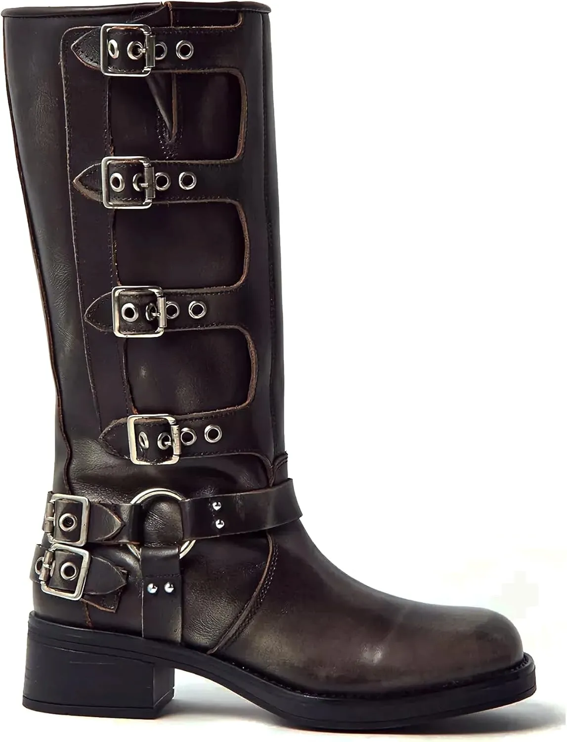 MissHeel Riding Boots for Women Wide Calf Harness Boots