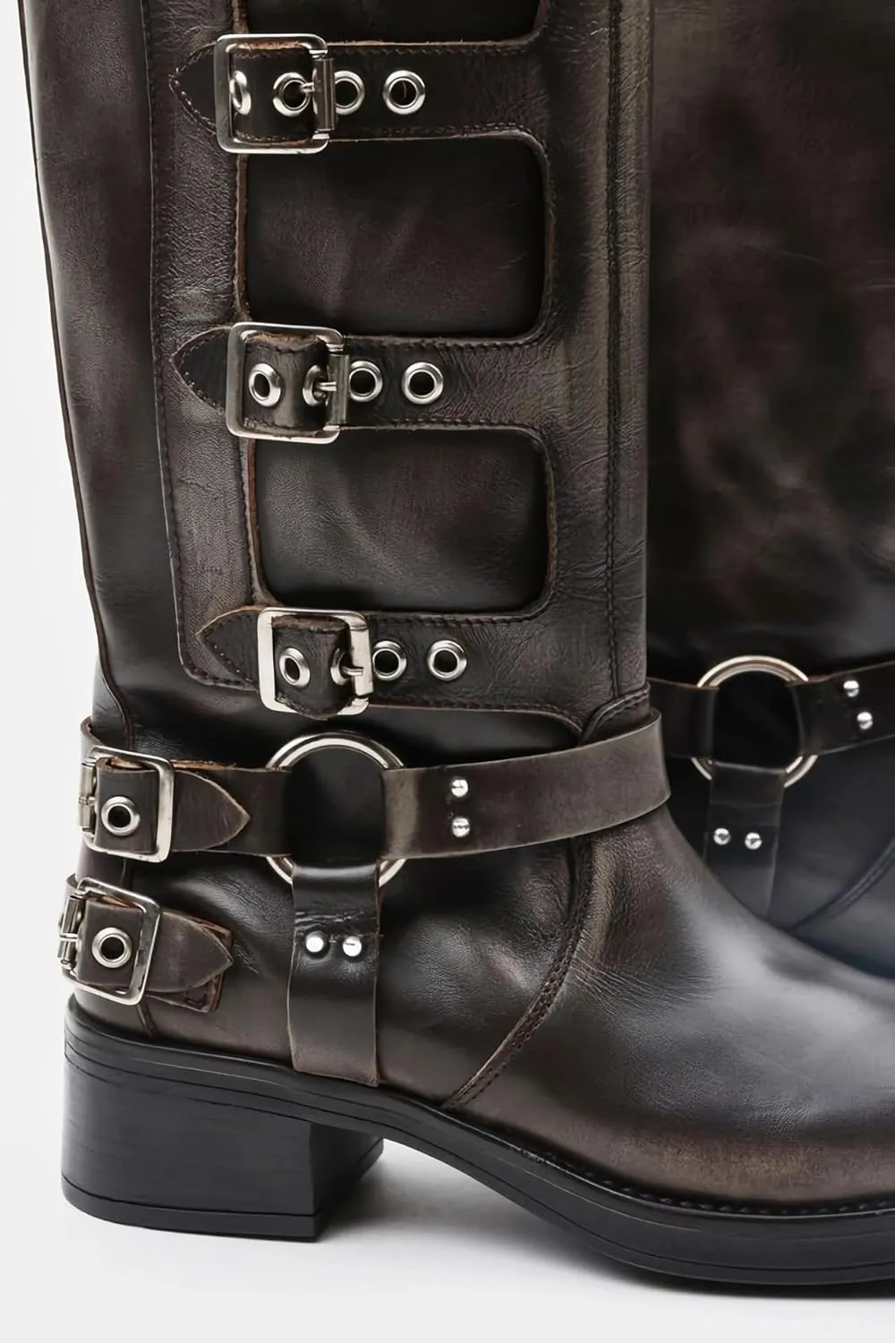 MissHeel Riding Boots for Women Wide Calf Harness Boots