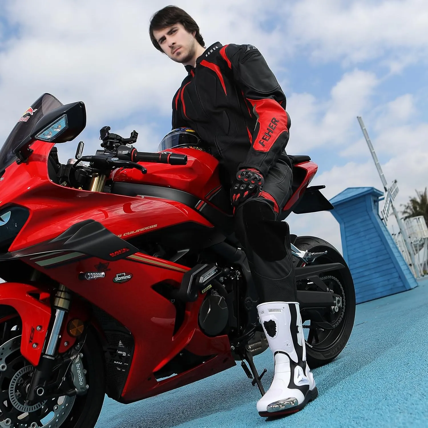 Motorcycle Riding Boots Motorcycle Leather Boots for Women and Men Protection Anti Slip Racing Sports