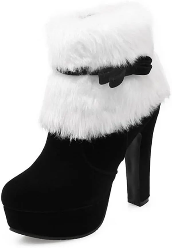MRKEWUNEY Women's Christmas Ankle Boots