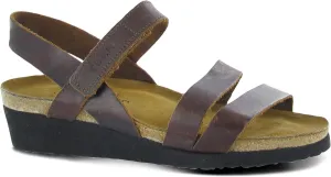 NAOT Kayla Women's Sandals – 3-Strap Support with Backstrap, Cork-Latex Footbed, Arch Support – Comfortable for All-Day Walking Buffalo Leather 9-9.5 N-M US