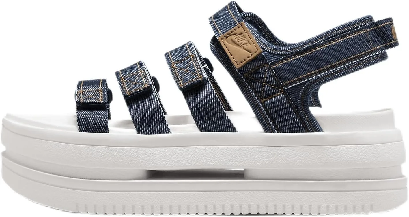 Nike Icon Classic SE Women's Sandals (FQ8702-400, Armory Navy/Sail/Flax)