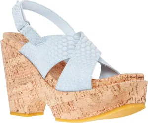 NINA Daybreaks Harp - Women's Wedge Platform Square Toe Sandals Shoes - Effortless Style and Comfort - Cork Wrapped Womens Shoes