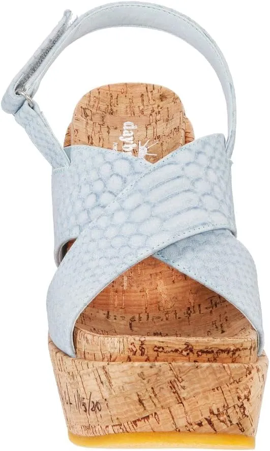 NINA Daybreaks Harp - Women's Wedge Platform Square Toe Sandals Shoes - Effortless Style and Comfort - Cork Wrapped Womens Shoes