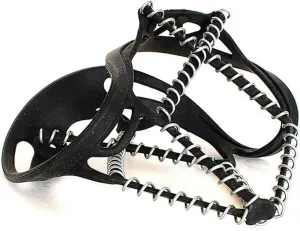 Non-Slip Ice Grips for Shoes, Outdoor Crampons Traction Cleats for Snow Hiking, Walking, Ice Fishing, 1 Pair