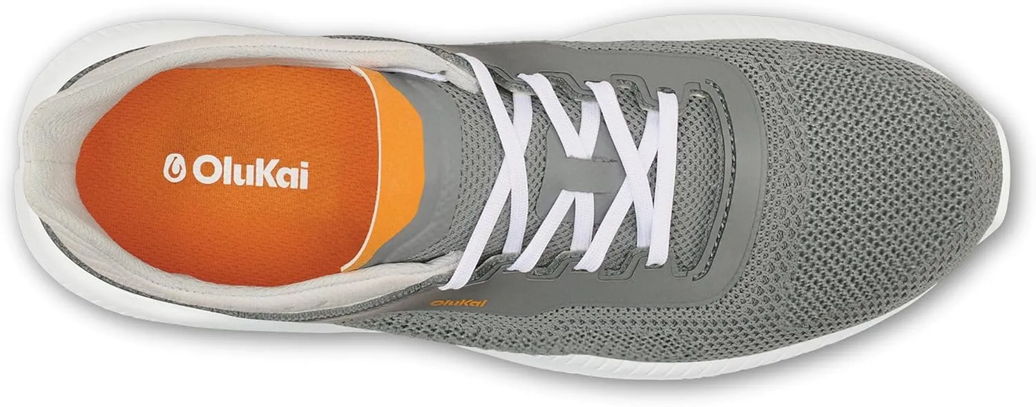 OLUKAI Island Hopper Men's Sneakers, Travel Ready & Versatile Athletic Shoes, Soft & Breathable Knit Fabric, Drop-in Heel Design