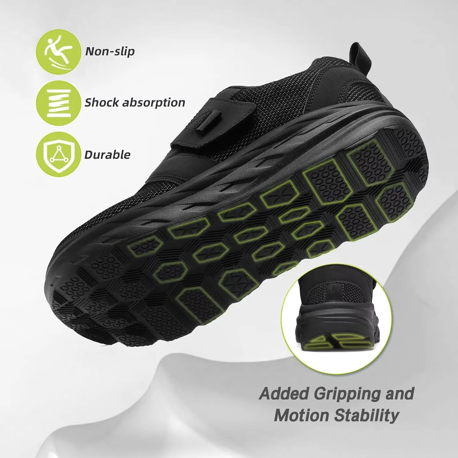 OrthoComfoot Women's Orthopedic Diabetic Wide Walking Shoes: Comfortable Casual Arch Support Plantar Fasciitis Loafers, Orthotic High Arch Swollen Feet Adjustable Work Shoes for Ankle and Heel Pain