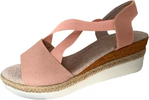 Orthopedic Wedge Sandals for Women Open Toe Ankle Strap Platform Espadrilles Wedges Shoes Dressy Summer Beach Shoes 2025