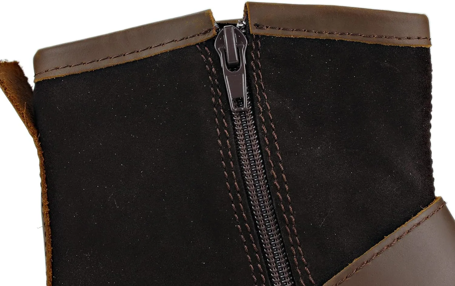 OSSTONE Moto Boots for Men Fashion Zipper-up Leather Chukka Boots Casual Shoes OS-5008-1-ABNH