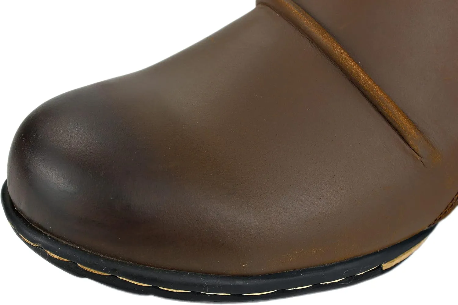 OSSTONE Moto Boots for Men Fashion Zipper-up Leather Chukka Boots Casual Shoes OS-5008-1-ABNH