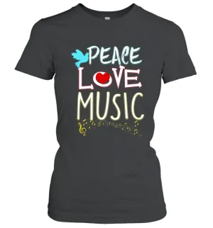 Peace Love Music Hippie Hipster Festival Women's T-Shirt