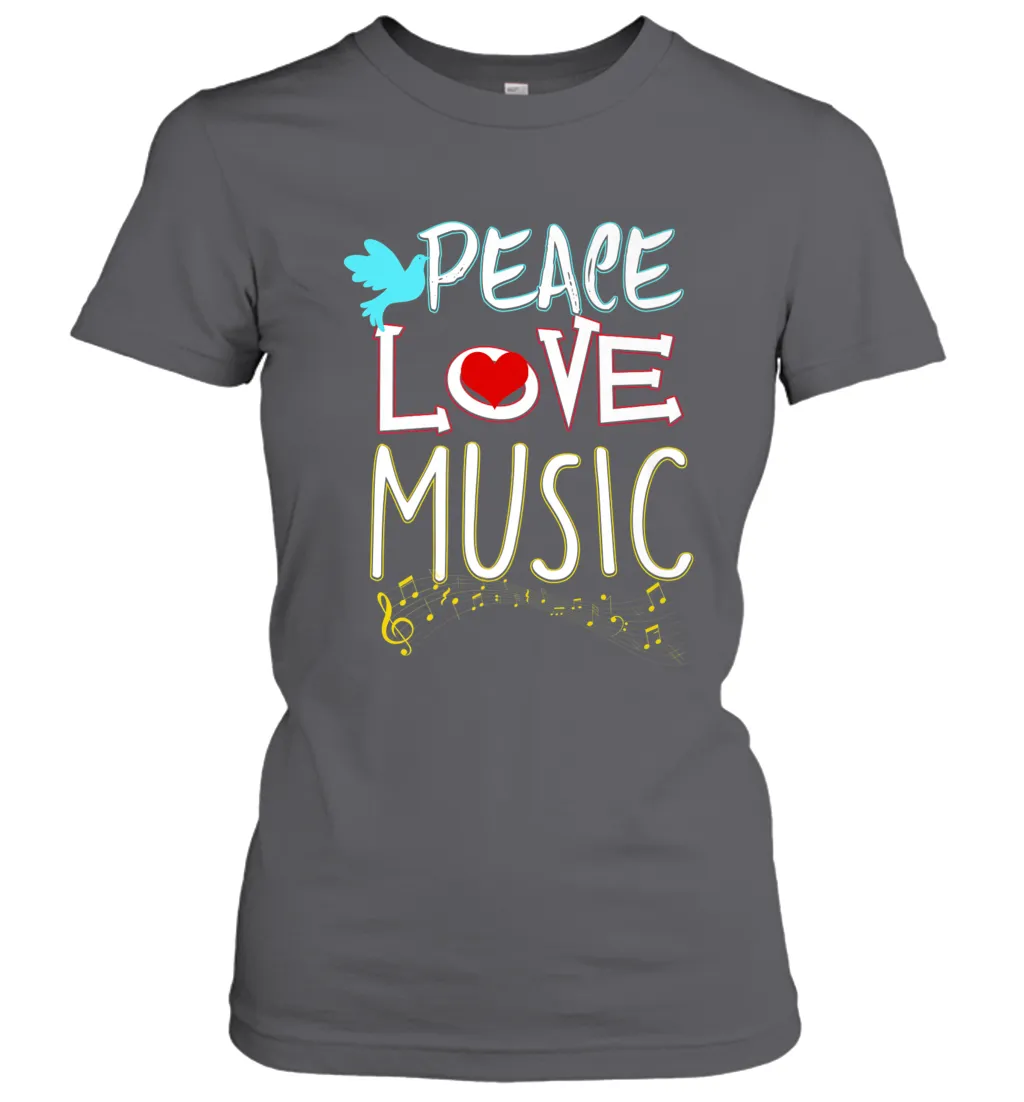 Peace Love Music Hippie Hipster Festival Women's T-Shirt