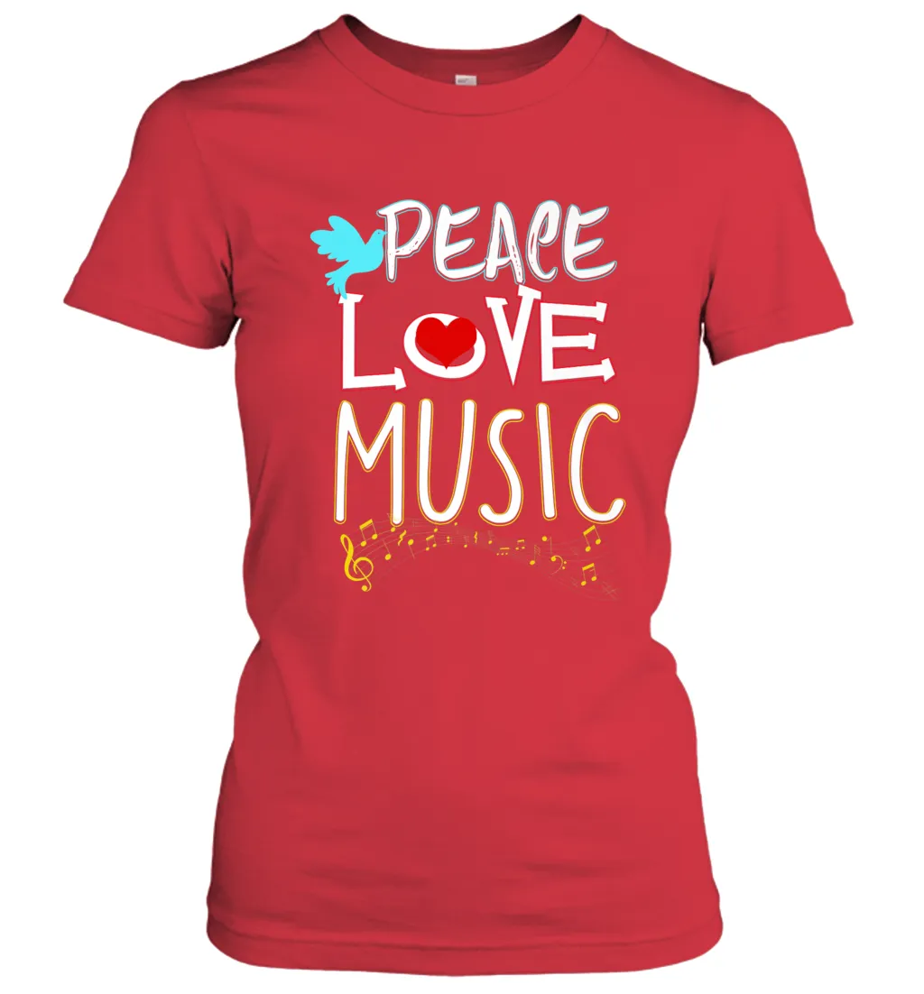 Peace Love Music Hippie Hipster Festival Women's T-Shirt
