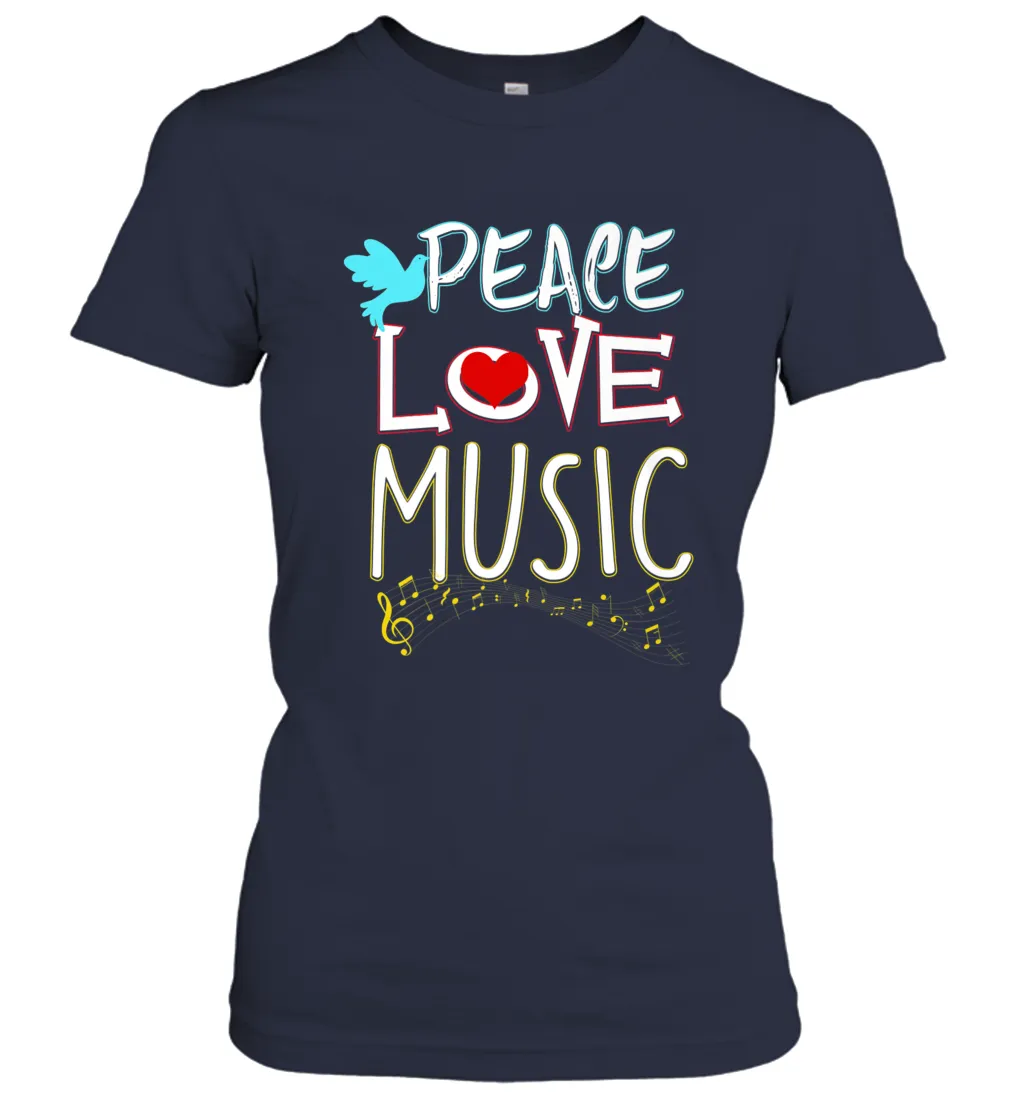 Peace Love Music Hippie Hipster Festival Women's T-Shirt