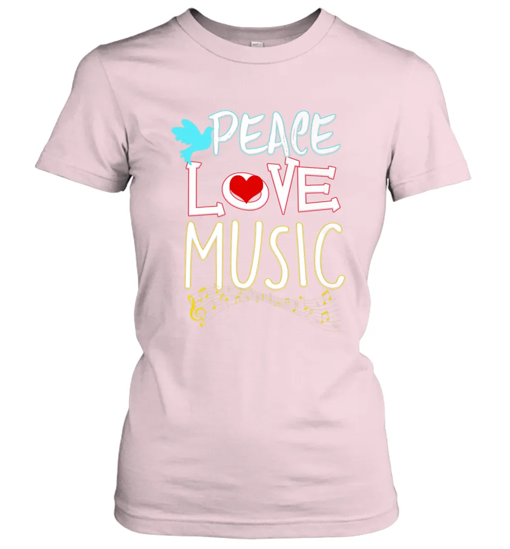 Peace Love Music Hippie Hipster Festival Women's T-Shirt