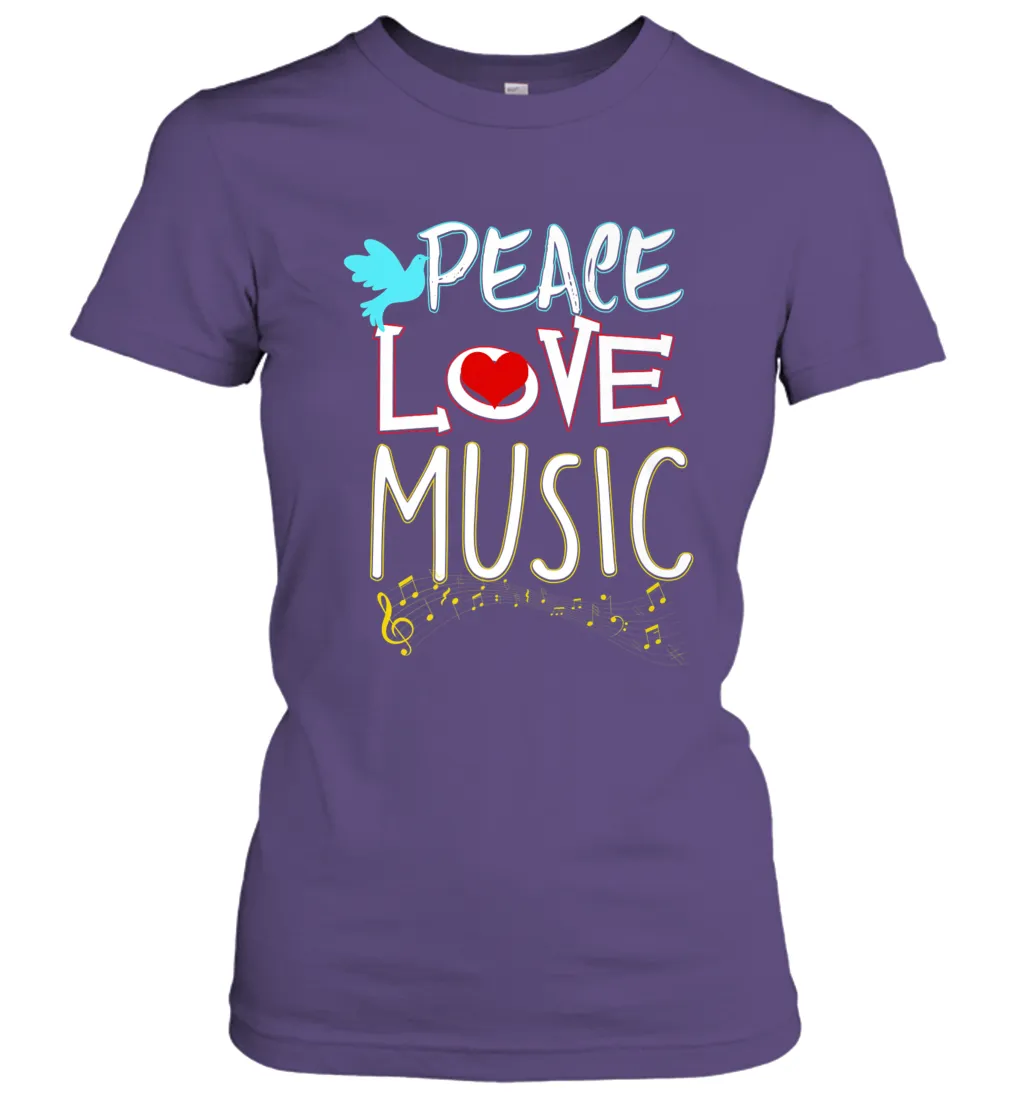 Peace Love Music Hippie Hipster Festival Women's T-Shirt