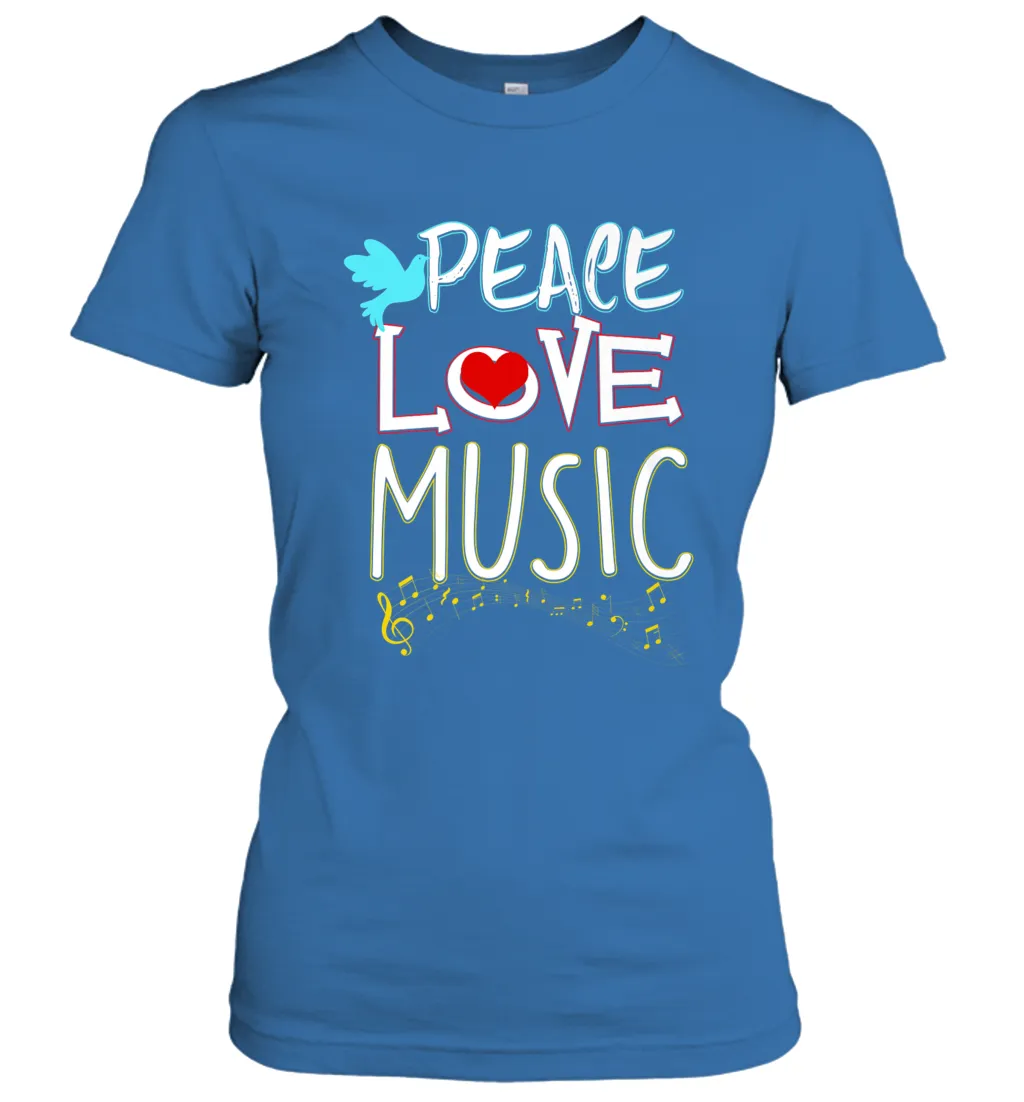 Peace Love Music Hippie Hipster Festival Women's T-Shirt