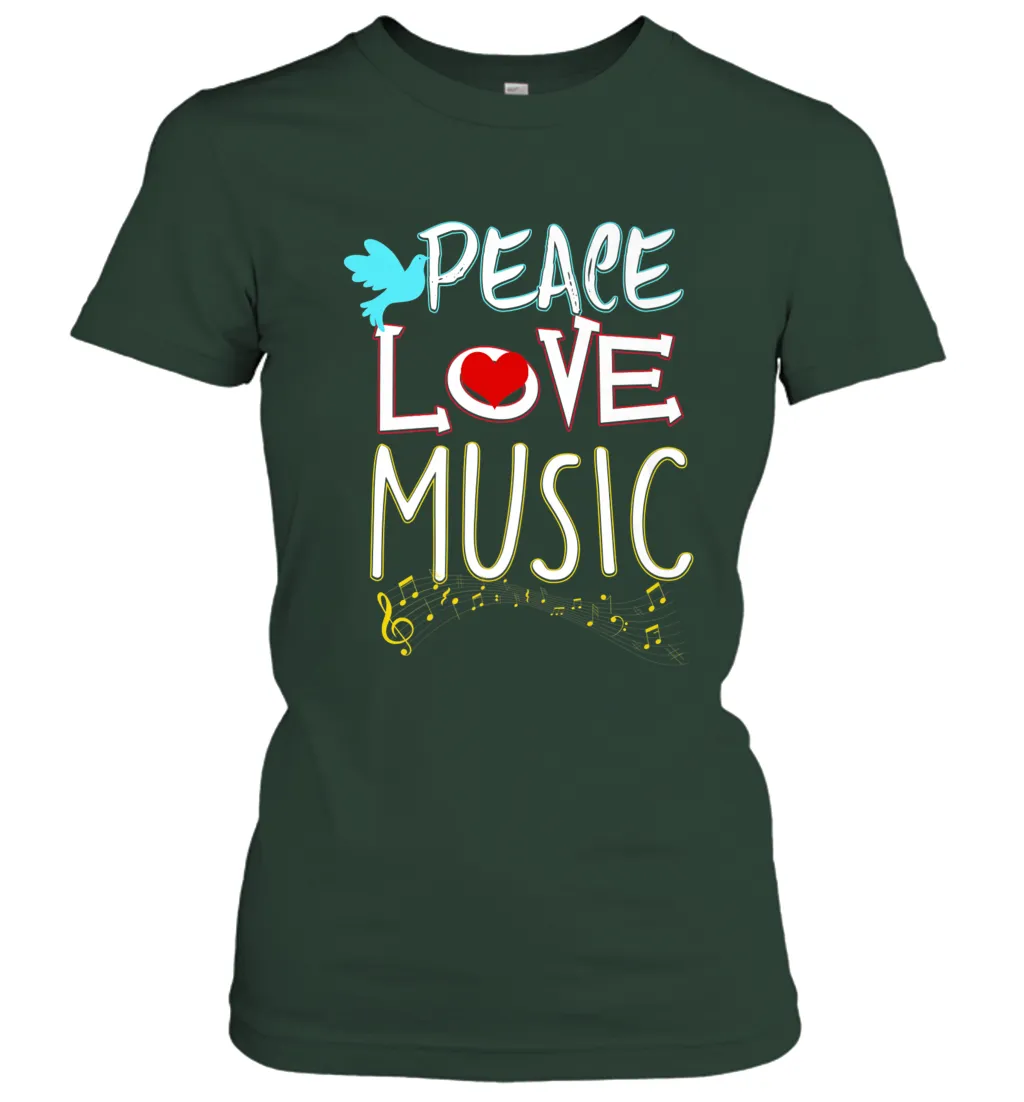 Peace Love Music Hippie Hipster Festival Women's T-Shirt