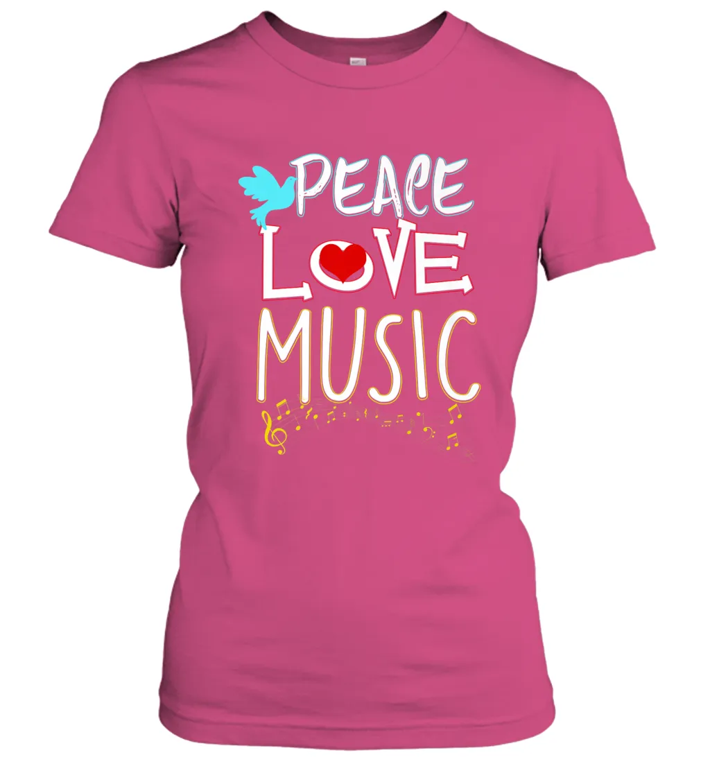 Peace Love Music Hippie Hipster Festival Women's T-Shirt