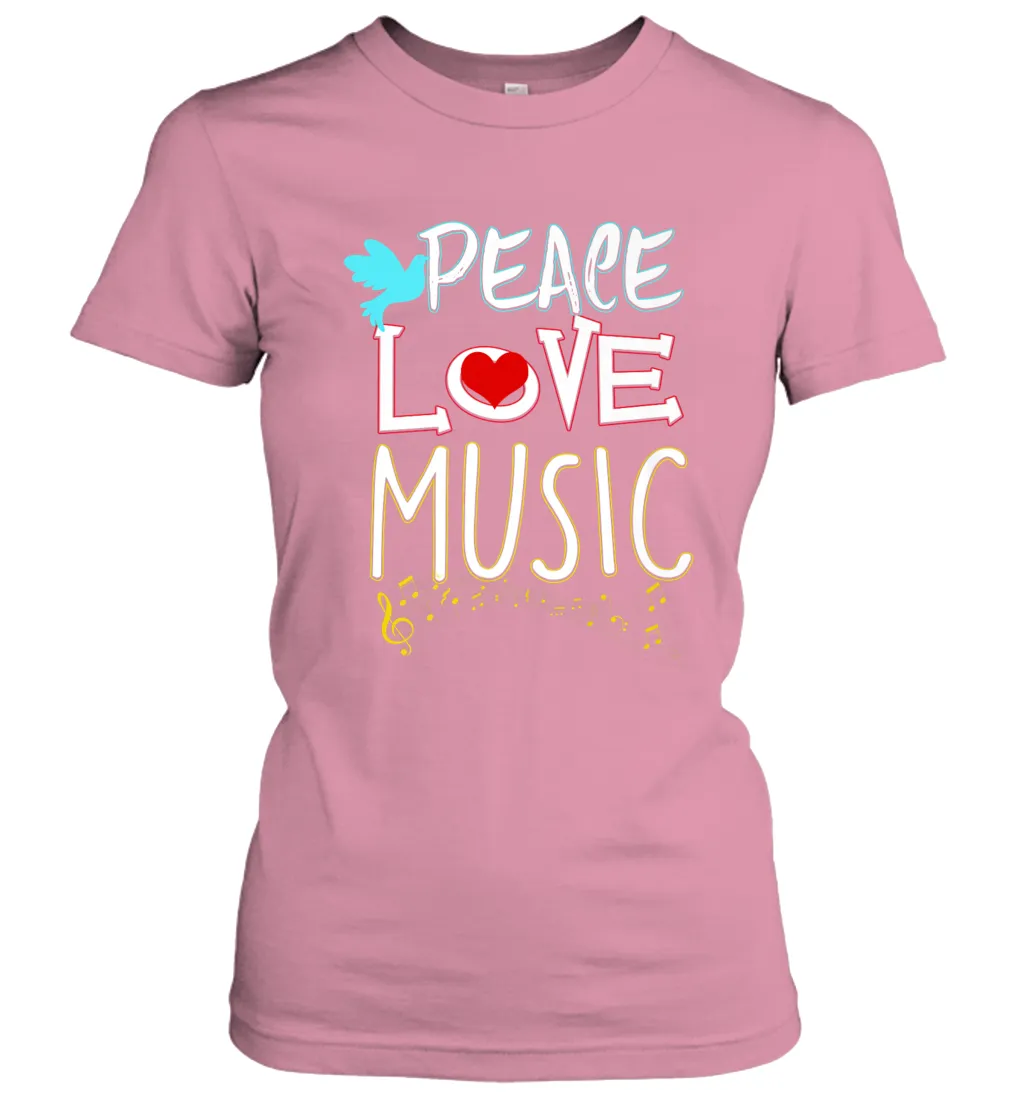 Peace Love Music Hippie Hipster Festival Women's T-Shirt