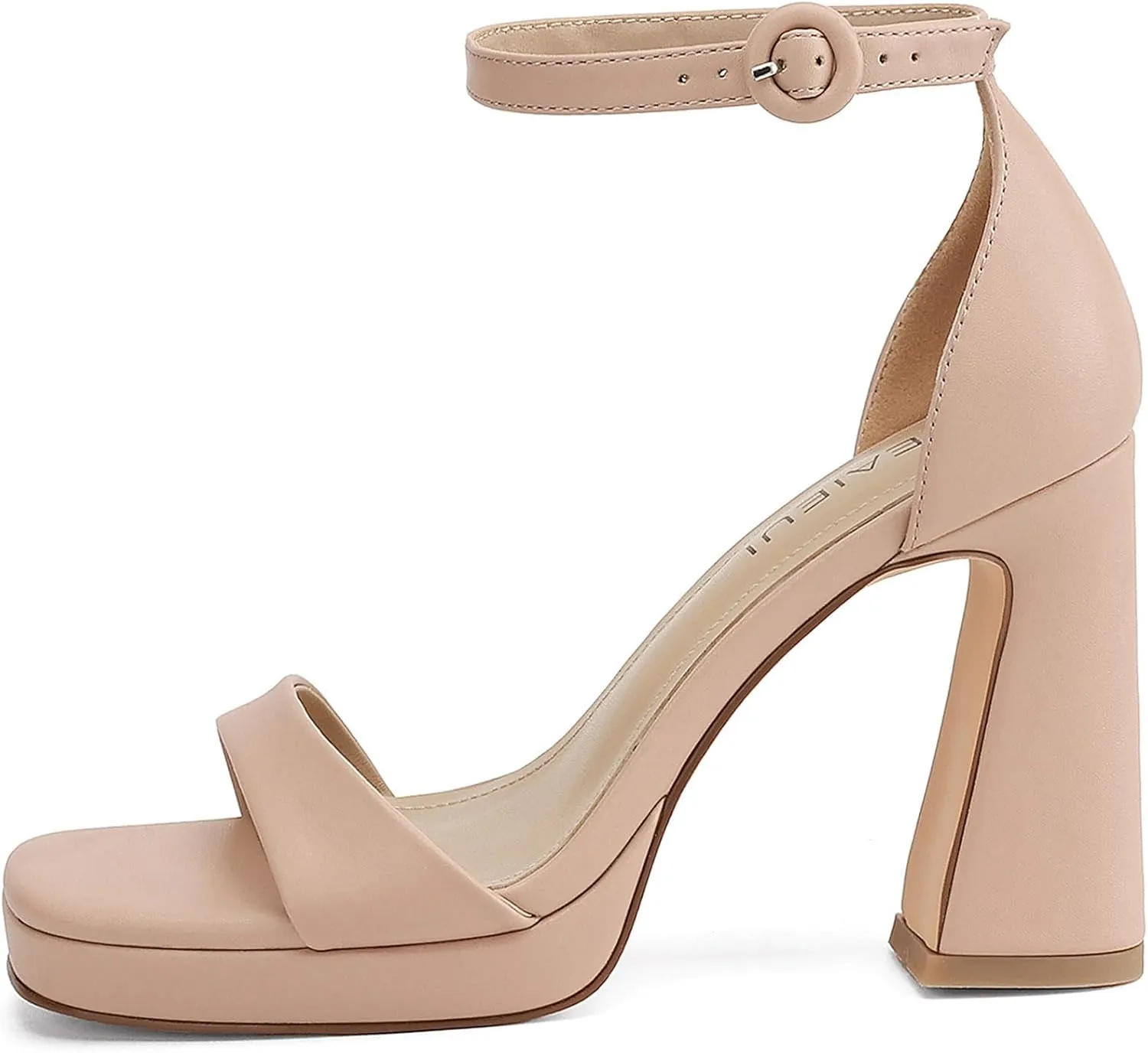 Platform Heels for Women Chunky High Heels with Ankle Strap Square Toe Strappy Heels for Women Heeled Sandals
