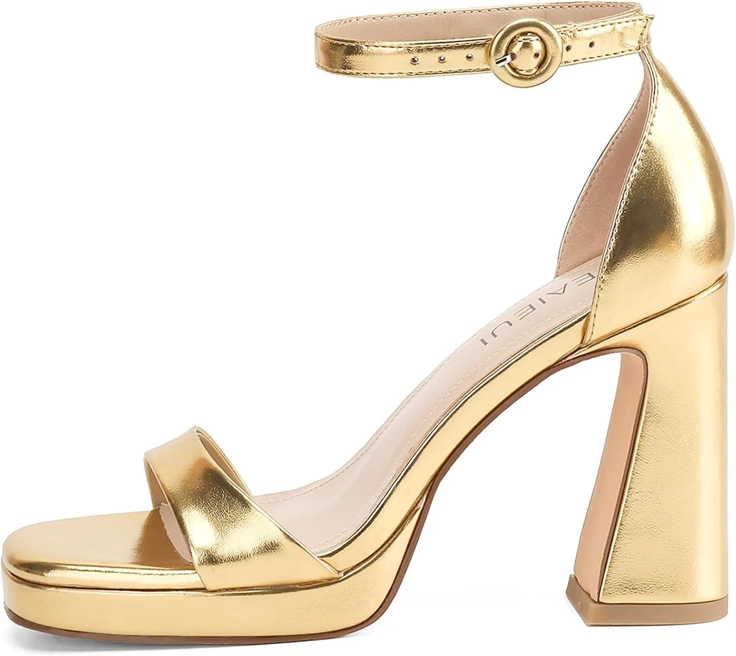 Platform Heels for Women Chunky High Heels with Ankle Strap Square Toe Strappy Heels for Women Heeled Sandals