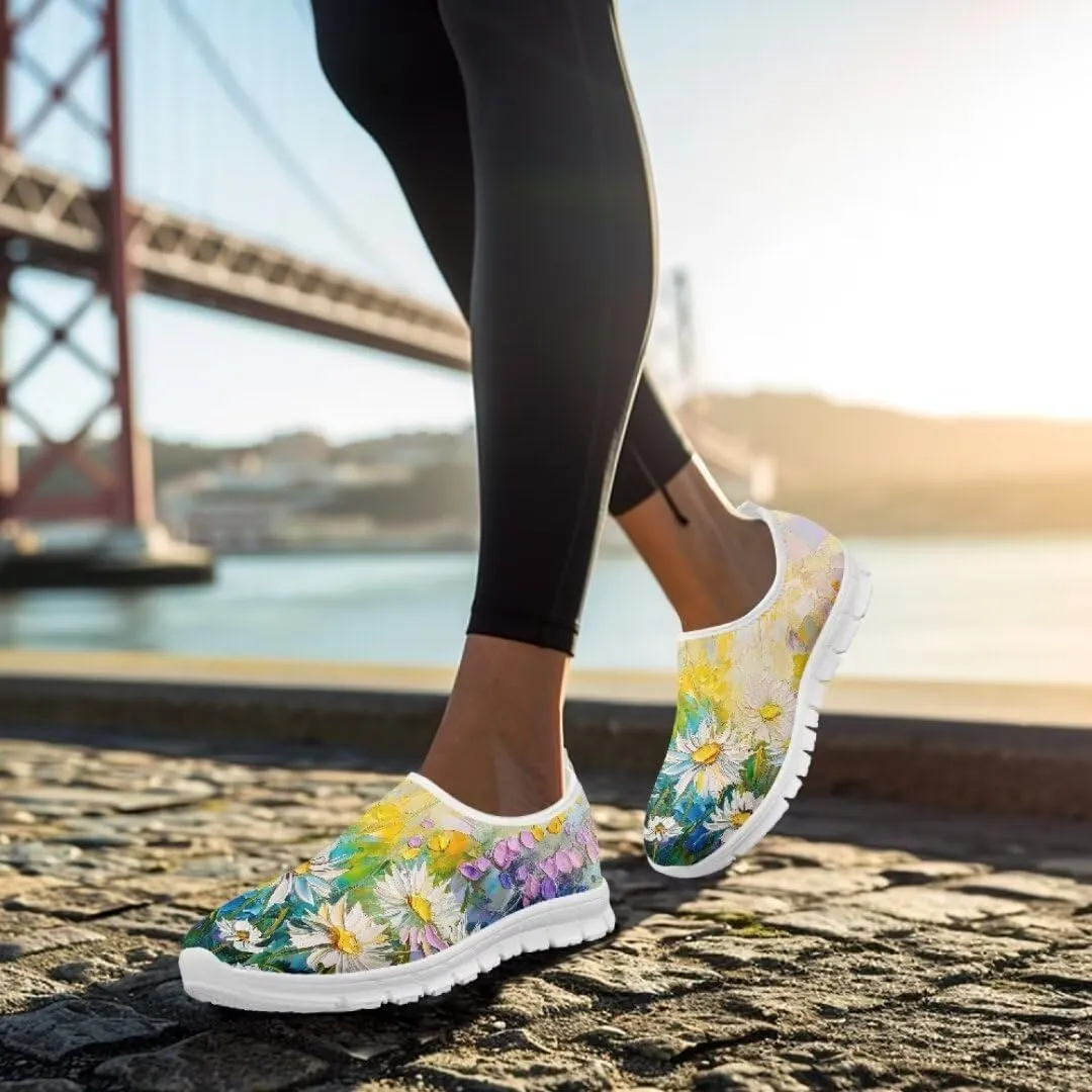 Quincy Ladies Slip On Casual Shoes Low-Cut Soft Sports Sneakers Comfortable Breathable Walking Running Shoes Women's Loafers