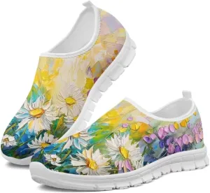 Quincy Ladies Slip On Casual Shoes Low-Cut Soft Sports Sneakers Comfortable Breathable Walking Running Shoes Women's Loafers