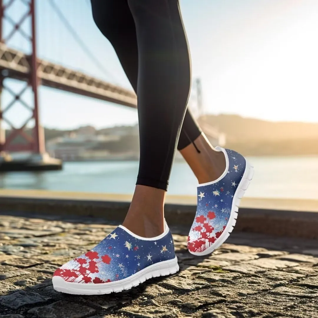 Quincy Ladies Slip On Casual Shoes Low-Cut Soft Sports Sneakers Comfortable Breathable Walking Running Shoes Women's Loafers